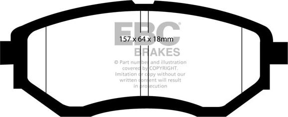 EBC Brakes DP21583 - Brake Pad Set, disc brake autospares.lv