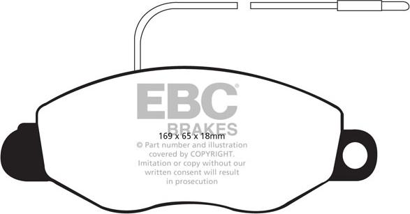 EBC Brakes DP1570 - Brake Pad Set, disc brake autospares.lv