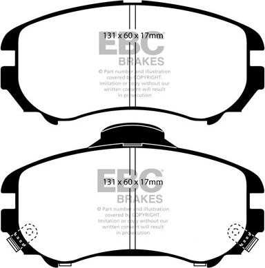 EBC Brakes DP1643 - Brake Pad Set, disc brake autospares.lv