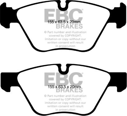 EBC Brakes DP21600 - Brake Pad Set, disc brake autospares.lv