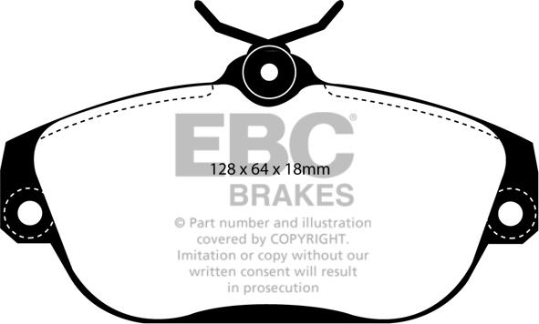 EBC Brakes DP41095R - Brake Pad Set, disc brake autospares.lv