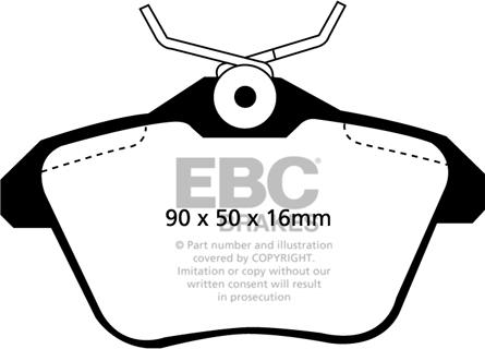 EBC Brakes DP1096 - Brake Pad Set, disc brake autospares.lv