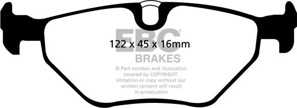 EBC Brakes DP41091R - Brake Pad Set, disc brake autospares.lv