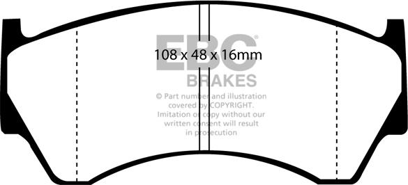 EBC Brakes DP1044 - Brake Pad Set, disc brake autospares.lv