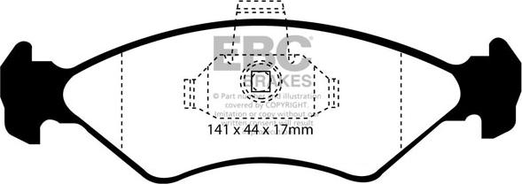 EBC Brakes DP21050 - Brake Pad Set, disc brake autospares.lv