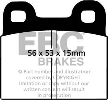 EBC Brakes DP105 - Brake Pad Set, disc brake autospares.lv