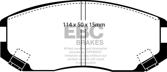 EBC Brakes DP1063 - Brake Pad Set, disc brake autospares.lv