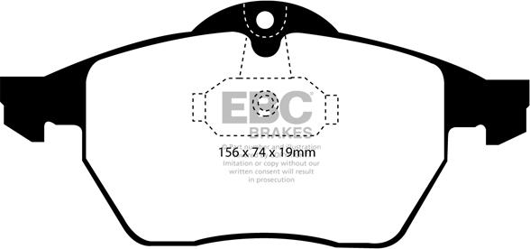 EBC Brakes DP1062 - Brake Pad Set, disc brake autospares.lv