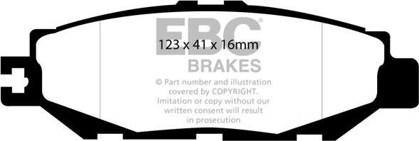 EBC Brakes DP1008 - Brake Pad Set, disc brake autospares.lv