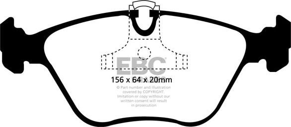 EBC Brakes DP31089C - Brake Pad Set, disc brake autospares.lv