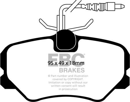 EBC Brakes DP1080 - Brake Pad Set, disc brake autospares.lv