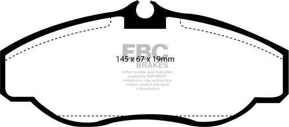 EBC Brakes DP41037R - Brake Pad Set, disc brake autospares.lv