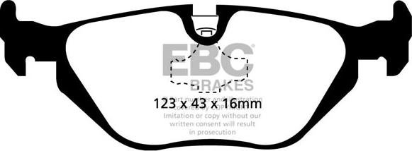 EBC Brakes DP1079 - Brake Pad Set, disc brake autospares.lv