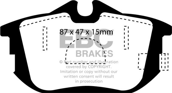 EBC Brakes DP1076 - Brake Pad Set, disc brake autospares.lv