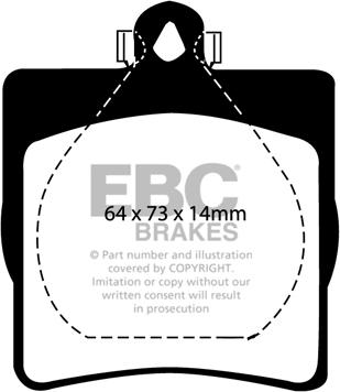 EBC Brakes DP1191 - Brake Pad Set, disc brake autospares.lv