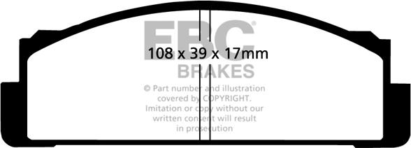 EBC Brakes DP116 - Brake Pad Set, disc brake autospares.lv