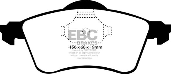 EBC Brakes DP1115 - Brake Pad Set, disc brake autospares.lv