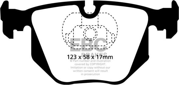 EBC Brakes DP61118 - Brake Pad Set, disc brake autospares.lv