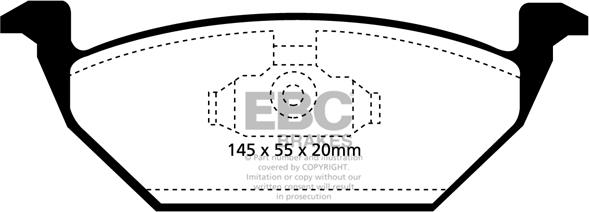 EBC Brakes DP1117 - Brake Pad Set, disc brake autospares.lv