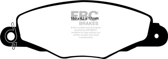 EBC Brakes DP1188 - Brake Pad Set, disc brake autospares.lv