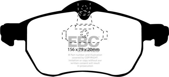 EBC Brakes DP1183 - Brake Pad Set, disc brake autospares.lv