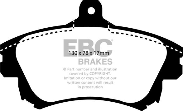 EBC Brakes DP1139 - Brake Pad Set, disc brake autospares.lv