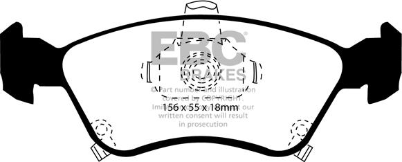 EBC Brakes DP1171 - Brake Pad Set, disc brake autospares.lv