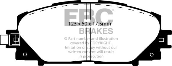 EBC Brakes DP21817 - Brake Pad Set, disc brake autospares.lv