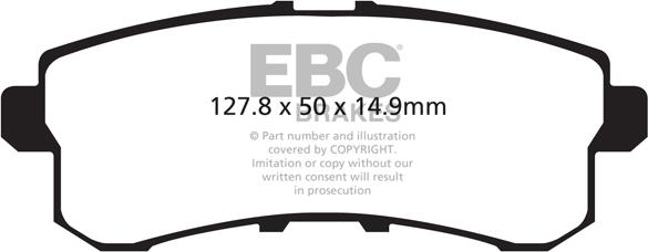 EBC Brakes DP1876 - Brake Pad Set, disc brake autospares.lv