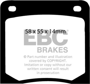 EBC Brakes DP139 - Brake Pad Set, disc brake autospares.lv