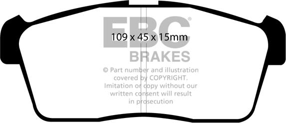 EBC Brakes DP1344 - Brake Pad Set, disc brake autospares.lv