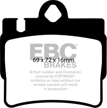 EBC Brakes DP21364 - Brake Pad Set, disc brake autospares.lv