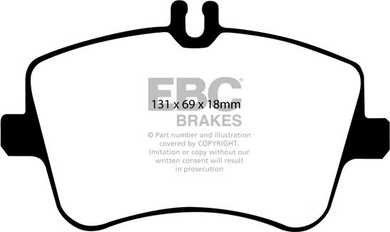 EBC Brakes DP31365C - Brake Pad Set, disc brake autospares.lv