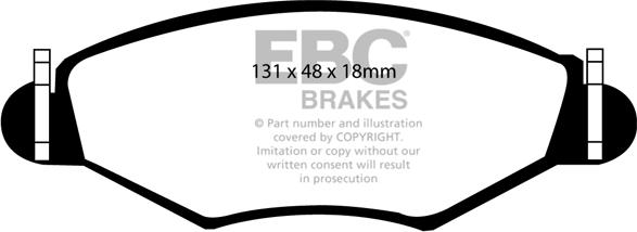 EBC Brakes DP21366 - Brake Pad Set, disc brake autospares.lv