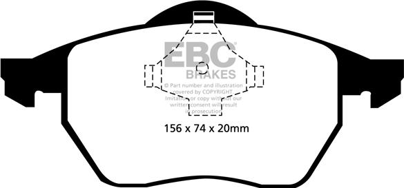 EBC Brakes DP21324 - Brake Pad Set, disc brake autospares.lv