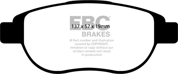 EBC Brakes DP1375 - Brake Pad Set, disc brake autospares.lv