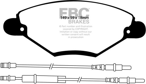 EBC Brakes DP21371 - Brake Pad Set, disc brake autospares.lv