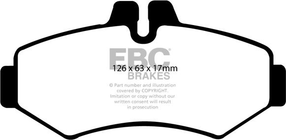 EBC Brakes DP1298 - Brake Pad Set, disc brake autospares.lv