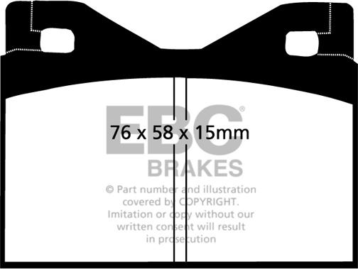 EBC Brakes DP126 - Brake Pad Set, disc brake autospares.lv