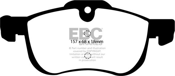 EBC Brakes DP1219 - Brake Pad Set, disc brake autospares.lv