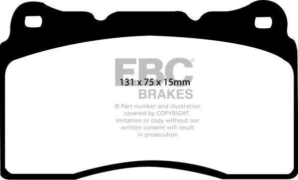 EBC Brakes DP1210 - Brake Pad Set, disc brake autospares.lv