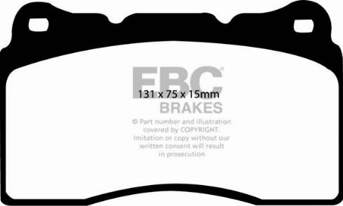 EBC Brakes DP91210 - Brake Pad Set, disc brake autospares.lv