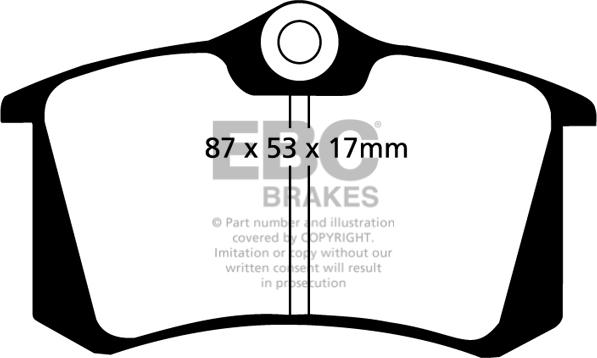 EBC Brakes DP1230 - Brake Pad Set, disc brake autospares.lv