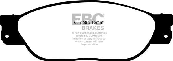 EBC Brakes DP1220/2 - Brake Pad Set, disc brake autospares.lv