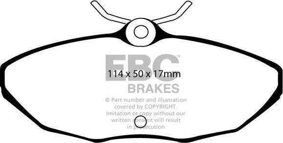 EBC Brakes DP21221 - Brake Pad Set, disc brake autospares.lv