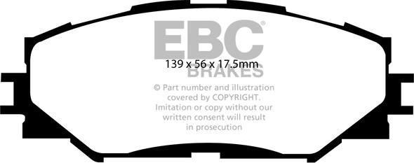 EBC Brakes DP1791 - Brake Pad Set, disc brake autospares.lv