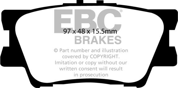 EBC Brakes DP1793 - Brake Pad Set, disc brake autospares.lv