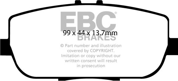 EBC Brakes DP41775R - Brake Pad Set, disc brake autospares.lv