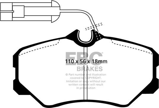 EBC Brakes DP820 - Brake Pad Set, disc brake autospares.lv