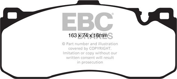 EBC Brakes DP31995C - Brake Pad Set, disc brake autospares.lv